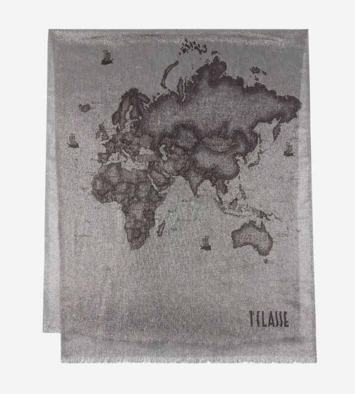 Alviero Martini 1A Classe Stola Geo Lurex  80x200 K S575 1768 Col 0001 Nero/Argento